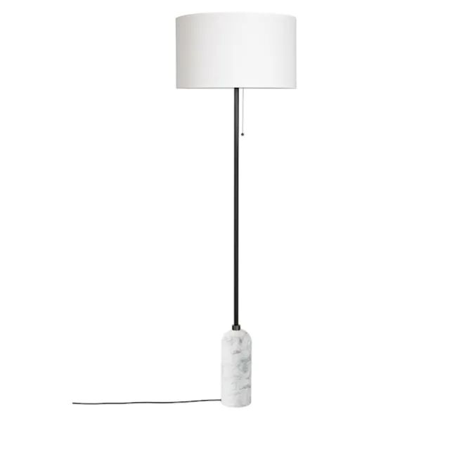 Gravity gulvlampe hvit marmor