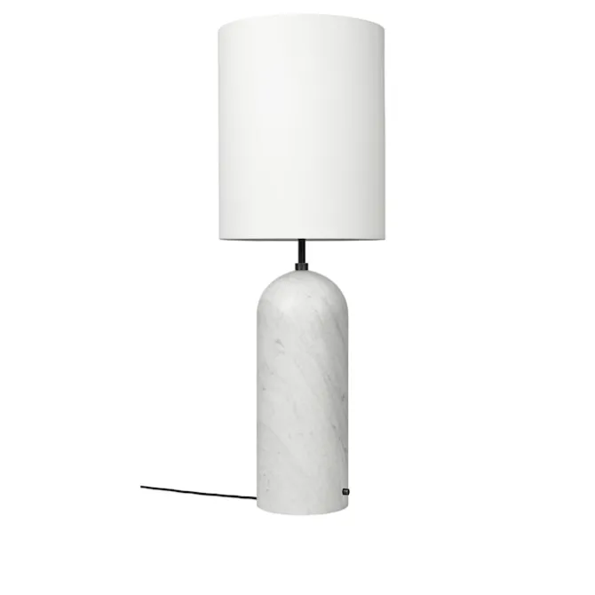 Gravity gulvlampe XL High hvit marmor