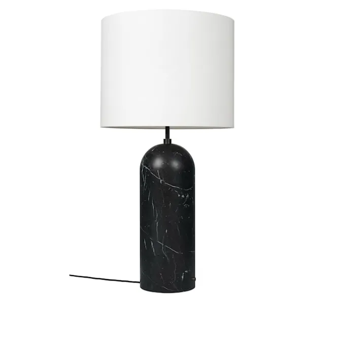Gravity gulvlampe XL Low svart marmor