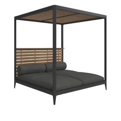 Grid Cabana Teak Back and Roof