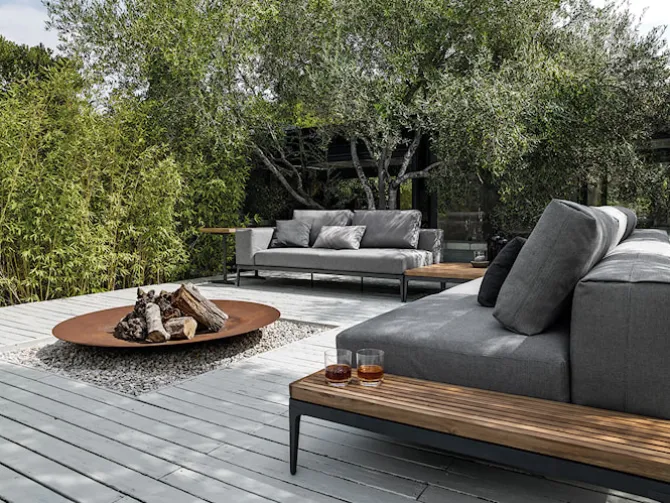 Grid Lounge Ottoman
