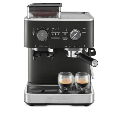 Halvautomatisk espressomaskin med kvern støpejern sort 5KES6551EBK