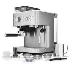 Halvautomatisk espressomaskin med kvern i rustfritt stål 5KES6551ESX
