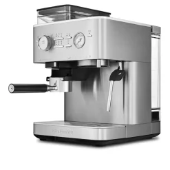 Halvautomatisk espressomaskin med kvern i rustfritt stål 5KES6551ESX
