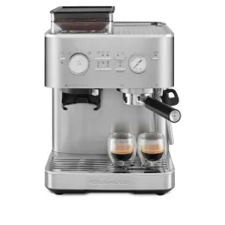 Halvautomatisk espressomaskin med kvern i rustfritt stål 5KES6551ESX