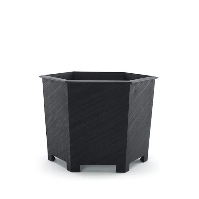 Hexagon Black Planter