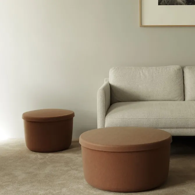 Hide Storage Pouf Large