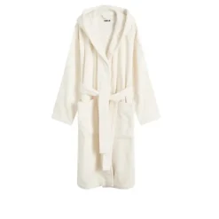 Hooded Bathrobe Ivory