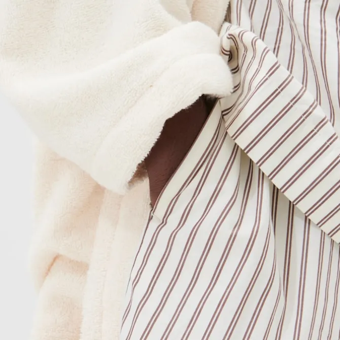 Hooded Bathrobe Ivory