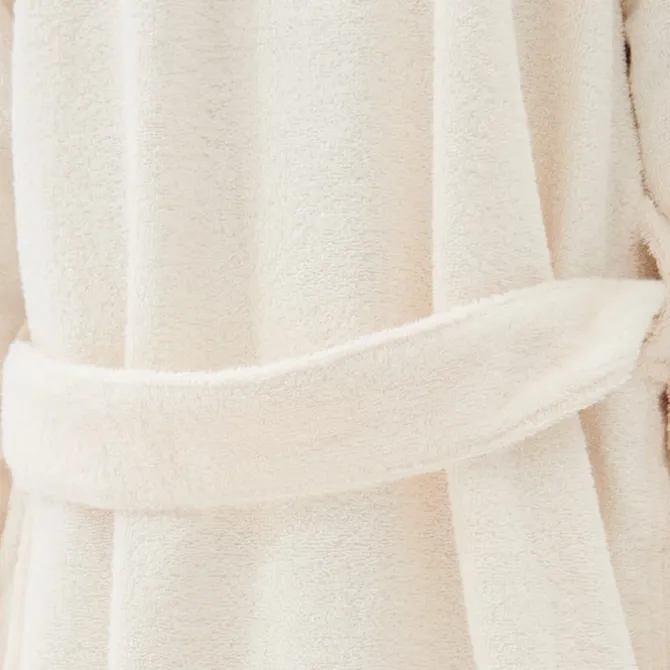 Hooded Bathrobe Ivory