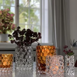 Hurricane Lamp Boule Large Amber
