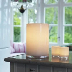 Hurricane White Candle Holder