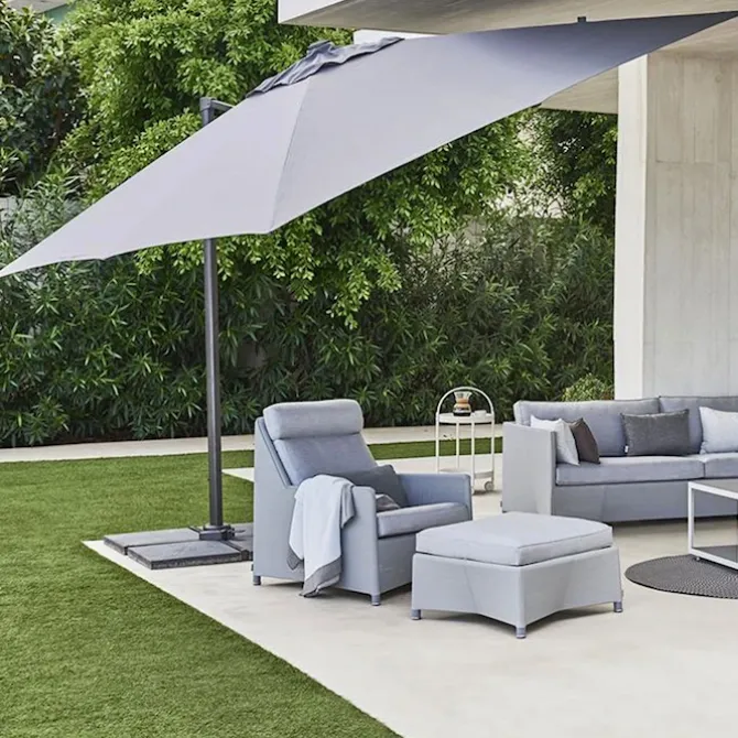 Hyde Luxe 3 x 3 m - Parasoll & Parasollfot Kakel