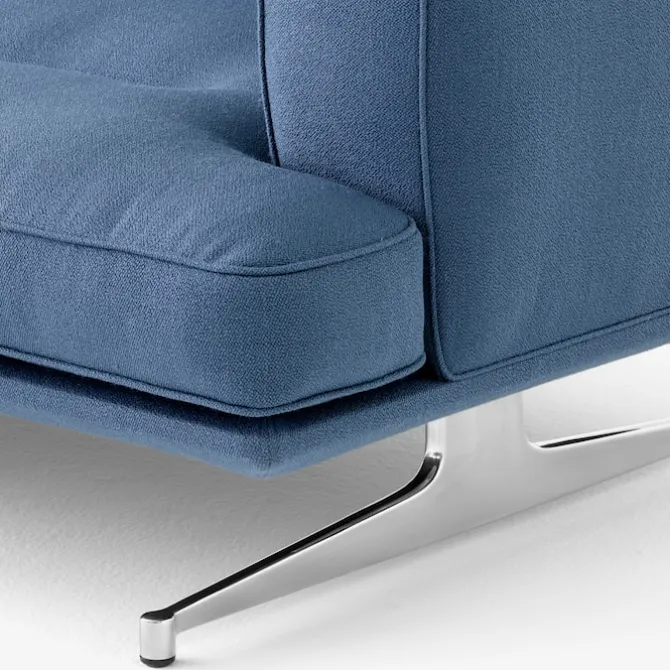 Inland AV41 hjørnesofa polert aluminium ben