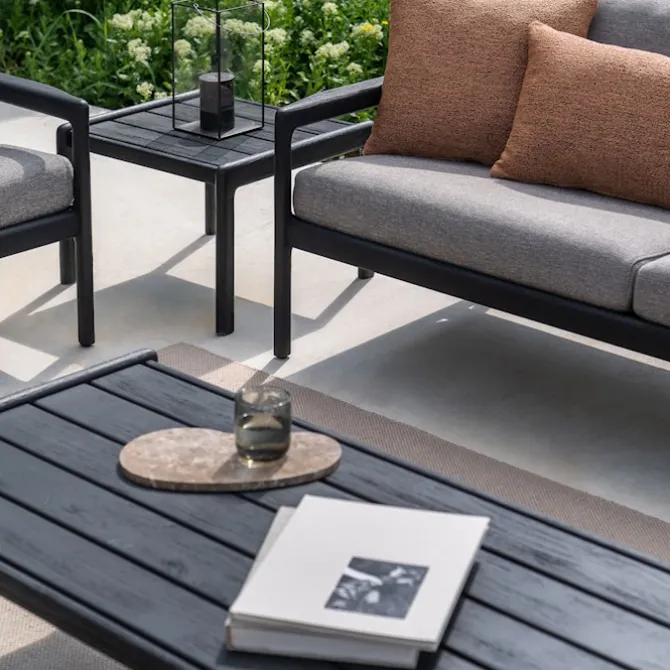 Jack Outdoor Coffee Table Black Teak