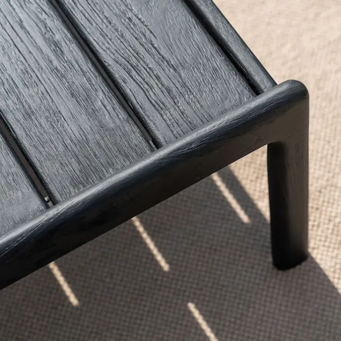 Jack Outdoor Side Table Black Teak