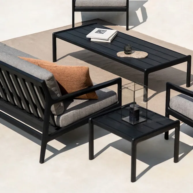 Jack Outdoor Sofa 2-seater Black Teak