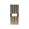 Kawai Plain Wood Chopsticks Black - Set of 5