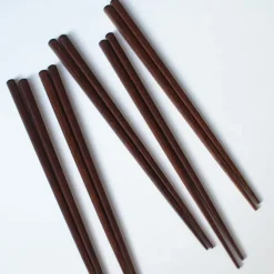 Kawai Plain Wood Chopsticks Brown - Set of 5