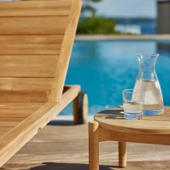 Koster Sun Lounger Teak, Cusion - Greyish Brown Southend