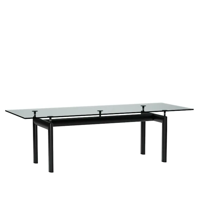 LC6 table tube d'avion Clear Glass 225 X 85 cm