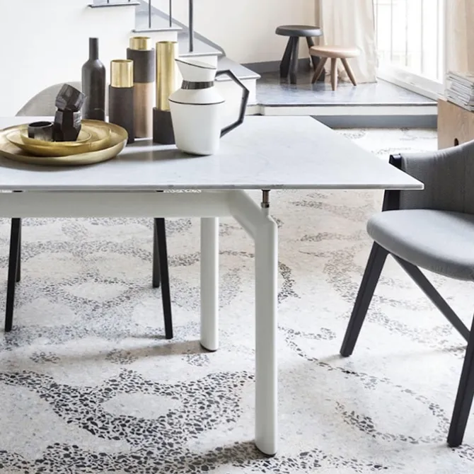 LC6 table tube d'avion Marquina Marble 225 X 85 cm