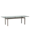 LC6 table tube d'avion Textured Glass 225 X 85 cm