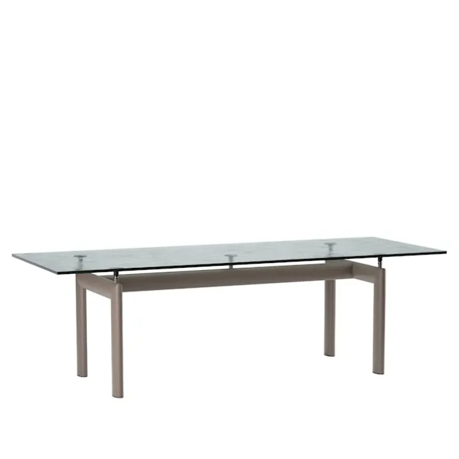 LC6 table tube d'avion Textured Glass 225 X 85 cm