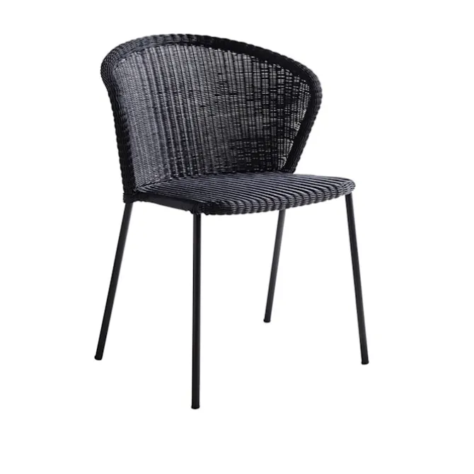 Lean Stol Cane-line Weave Black