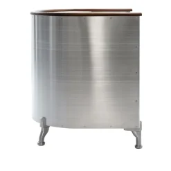 Lenestol i aluminium Polert aluminium