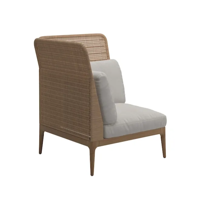Lima Left High Back Corner/End Unit - Blend Linen