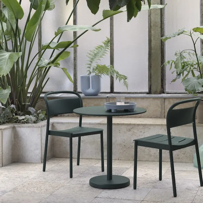 Linear Steel Café Table Ø 70 h