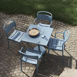 Linear Steel Café Table 70 x 70 h