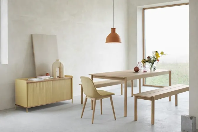 Linear Wooden Bench