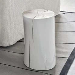 Log Side Table - Bianco