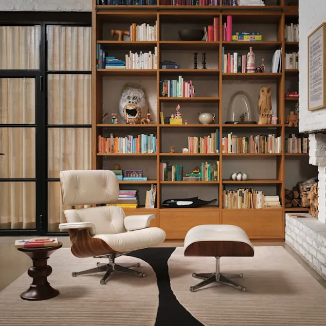 Lounge fotskammel Black
