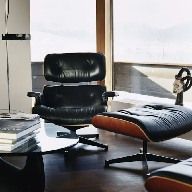 Lounge fotskammel Cherry Polished