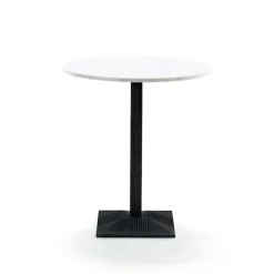 Lund Bord Liten Fot Hvit Carrara Marmor