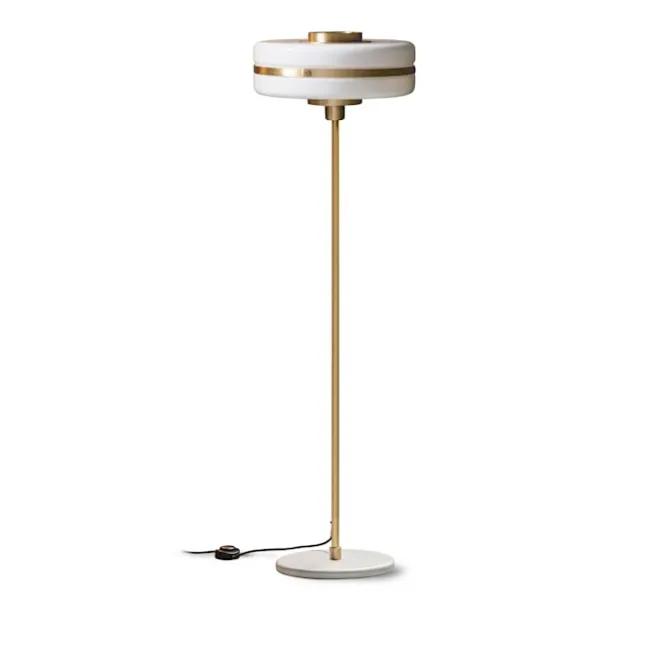 Masina Floor Lamp, Brass/Opal