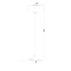 Masina Floor Lamp, Brass/Opal