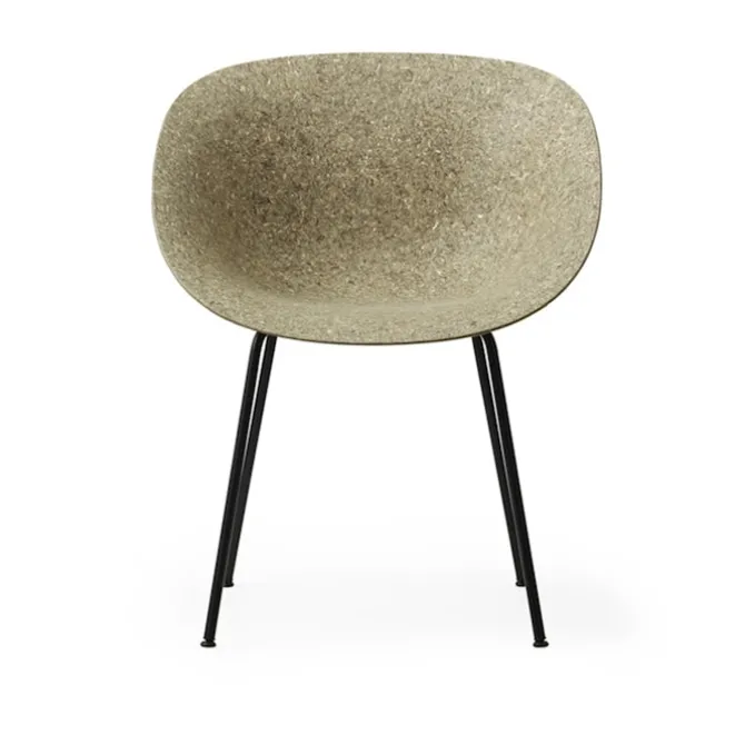 Mat Armchair Black Steel
