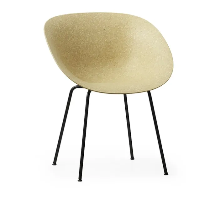 Mat Armchair Black Steel