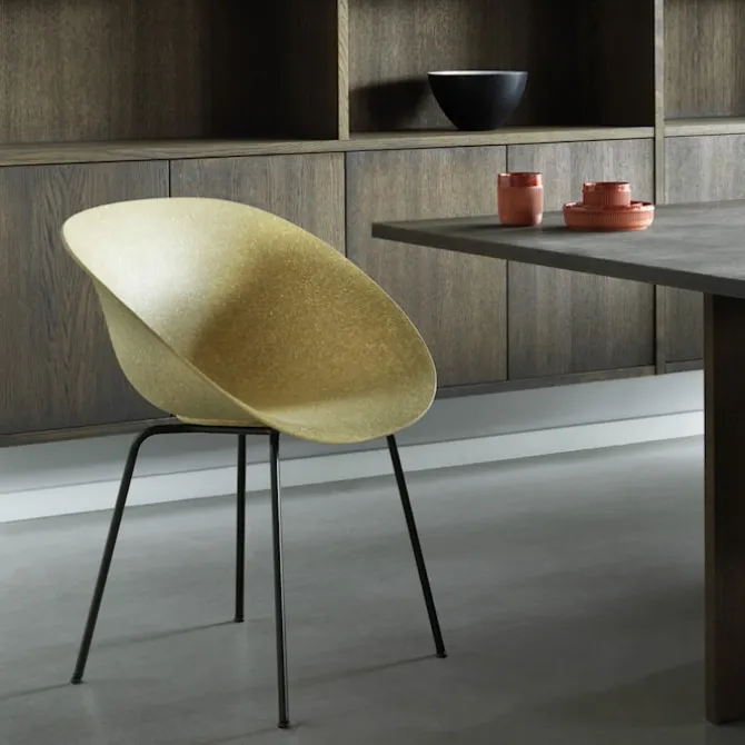 Mat Armchair Black Steel