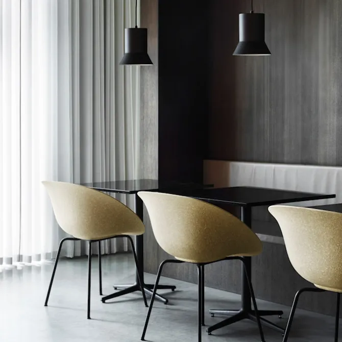Mat Armchair Black Steel
