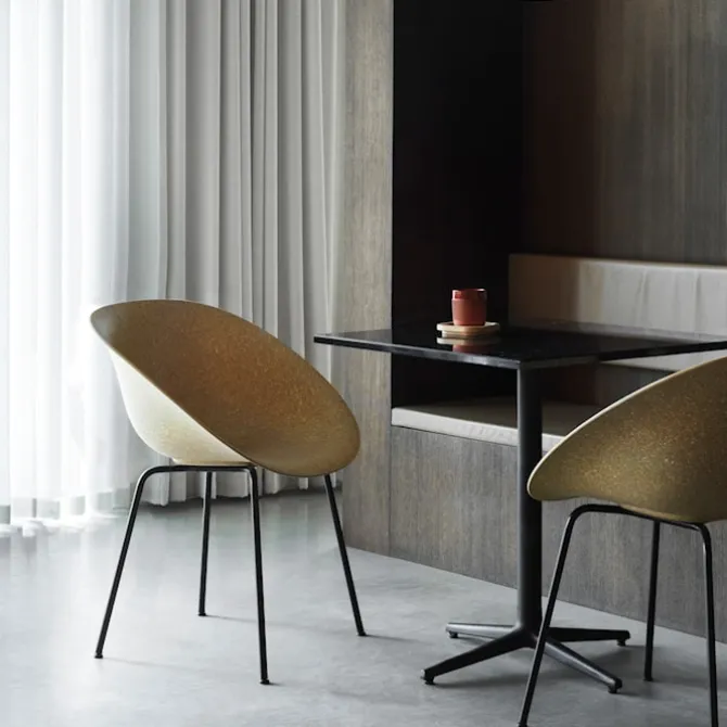 Mat Armchair Black Steel