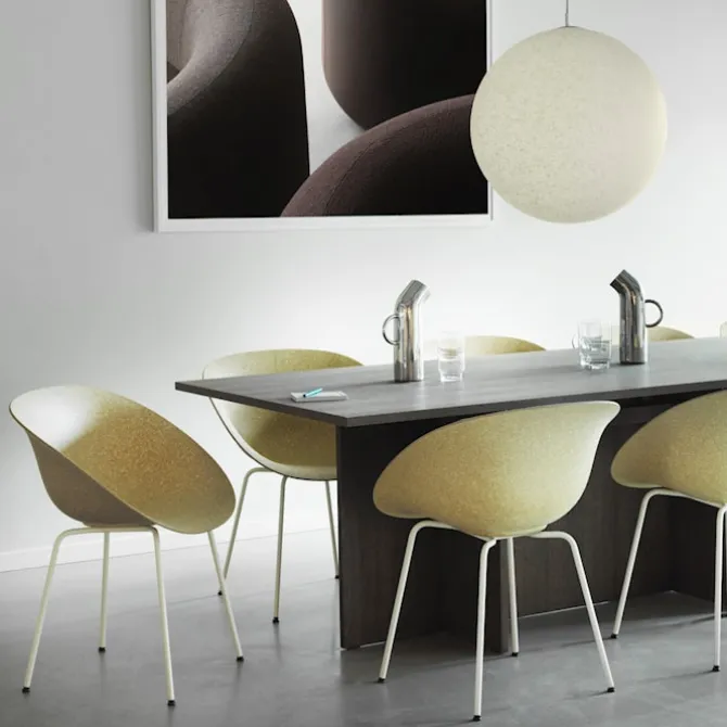 Mat Armchair Cream Steel