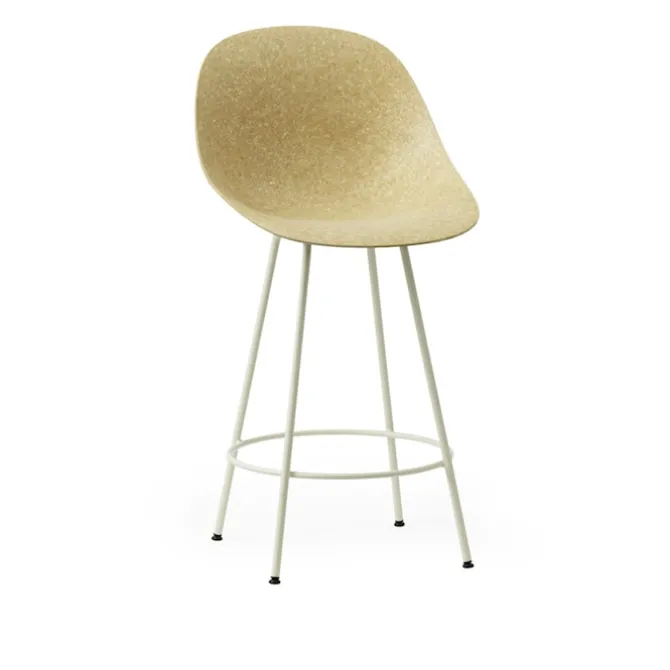 Mat Bar Chair 65 cm Cream Steel
