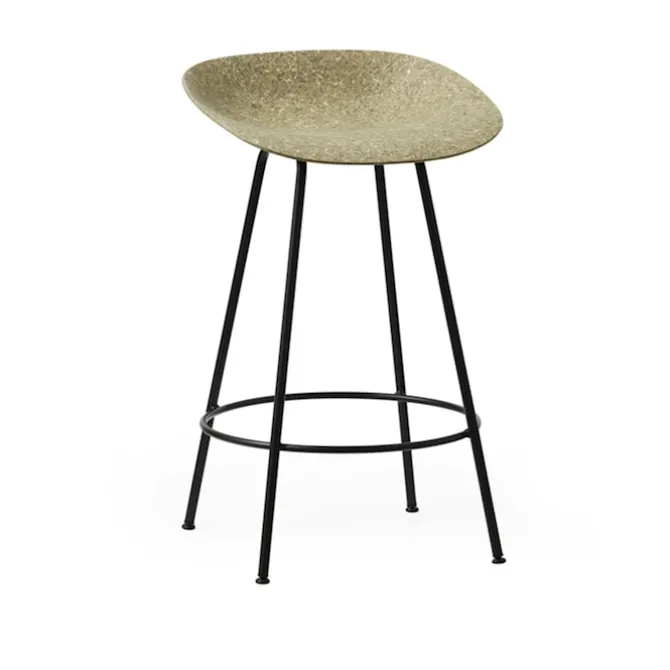 Mat Barstool 65 cm Black Steel
