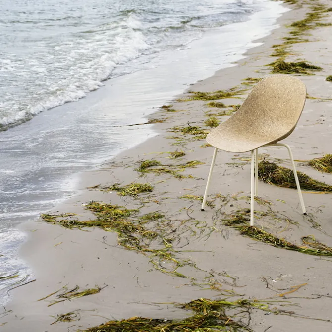 Mat Chair Cream Steel