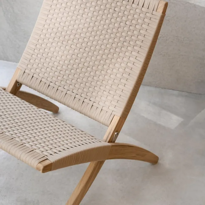 MG501 Outdoor Cuba Chair, Ubehandlet teak/Charcoal 1402
